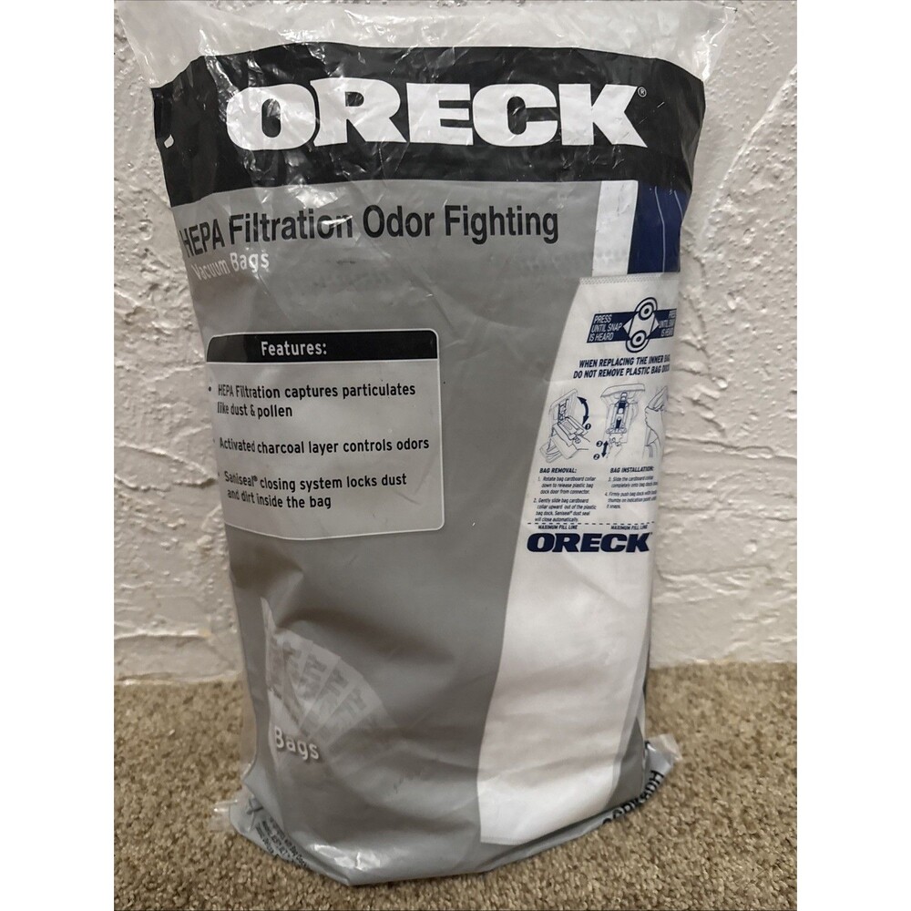ORECK HEPA FILTRATION ODOR FIGHTING Upright Vacuum Bags CCPK80H 8 Count CC